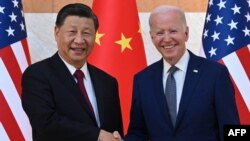 2022年11月14日，中國領導人習近平與美國總統拜登在印尼會面（法新社）