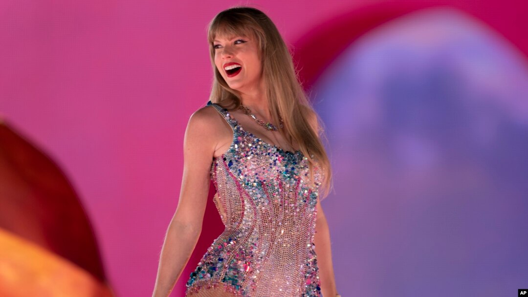 Foto Achiv: Taylor Swift pandan konse "Eras" li nan vil Nashville, eta Tennessee, 5 Me 2023. 