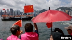 2024年7月1日在香港慶祝主權交接27週年的人群。