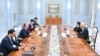 O'zbekiston rahbari Shavkat Mirziyoyev va BMT Oliy komissari Volker Turk orasida muloqot, Toshkent, 15-mart, 2023 