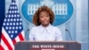 Foto Achiv: Sekrete de Pres Lamezonblanch Karine Jean-Pierre pandan yon konferans pou lapres nan Washington, 5 Mas, 2024. 