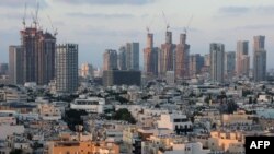 2024年8月12日，以色列特拉維夫市全景照片顯示，在加沙走廊與巴勒斯坦哈馬斯運動之間持續不斷的戰爭期間處於緊張局勢之中。 (法新社照片)