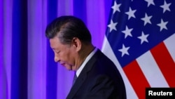 中國國家主席習近平2023年11月15日在舊金山出席美國商界主辦的晚宴併發表講話。