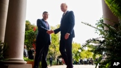 美國總統拜登與中國領導人習近平在加州費羅麗莊園舉行雙邊會談。 （2023年11月15日）