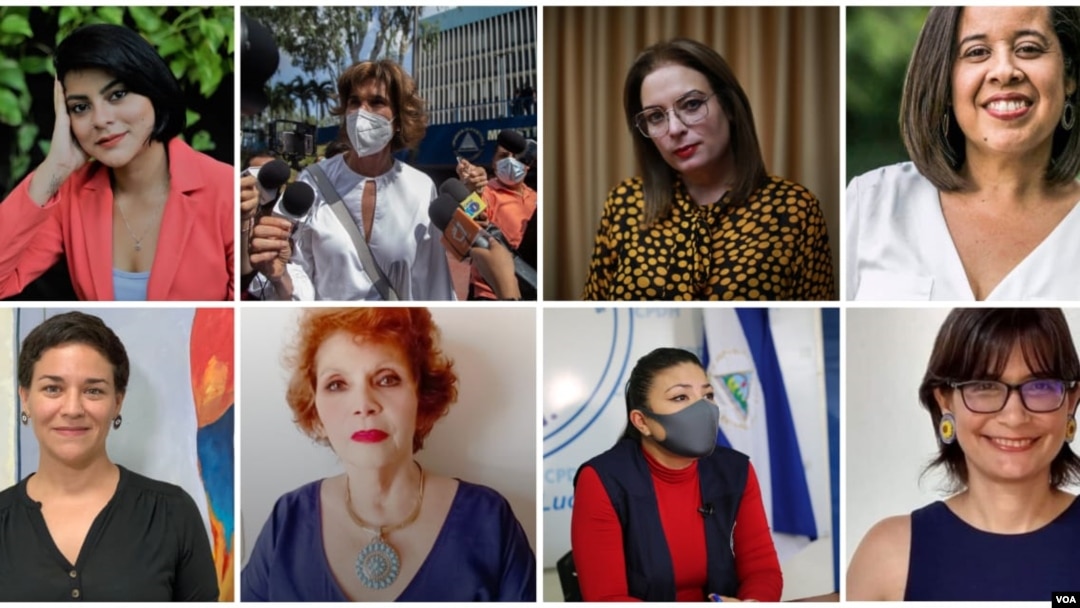 Presas políticas nicaragüenses. [Fotos: VOA, AFP y redes sociales]
