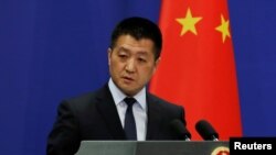 2018年4月23日中国外交部新闻发言人陆慷主持记者会（路透社）