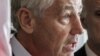 his November 1, 2012 file photo shows former Nebraska Republican Sen. Chuck Hagel speaking in Omaha, Neb. 
