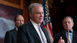 資料照片：民主黨聯邦參議員凱恩 (Sen. Tim Kaine, D-VA)。
