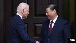 美國總統拜登和中國國家主席習近平2023年11月15日在加州伍德賽德舉行會議。