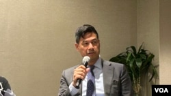 被任命為美國白宮國家安全委員會亞洲事務資深主任的簡以榮。 (2024年12月12日，美國之音鍬辰芳拍攝)