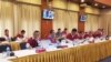 NRPC ကိုယ်စားလှယ်အဖွဲ့နှင့် ရန်ကုန်မြို့တွင် တွေ့ဆုံဆွေးနွေးနေသည့် KNU ခေါင်းဆောင်များ။ ဓာတ်ပုံ - ဦးလှမောင်ရွှေ (စက်တင်ဘာ ၇၊ ၂၀၁၉)