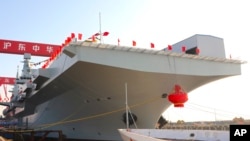 中國076型兩棲攻擊艦四川艦在上海下水。(2024年12月27日)