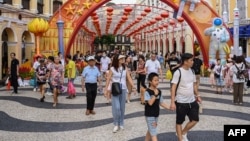 2023年10月3日黃金週期間中國遊客在澳門