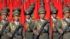 지난해 10월 북한 평양 김일성 광장에서 열린 노동당 창건 70주년 열병식에서 북한 군인들이 행진하고 있다. (자료사진)