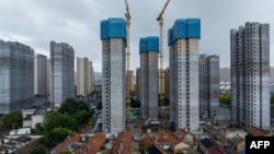 中國江蘇省淮安市的一個住宅建築工地。 （2024年10月17日）