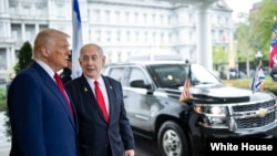 President Trump greets Israeli Prime Minister Benjamin Netanyahu - April 7, 2025
