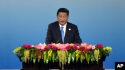 中國國家主席習近平在亞太經合組織峰會的開幕儀式上發表講話