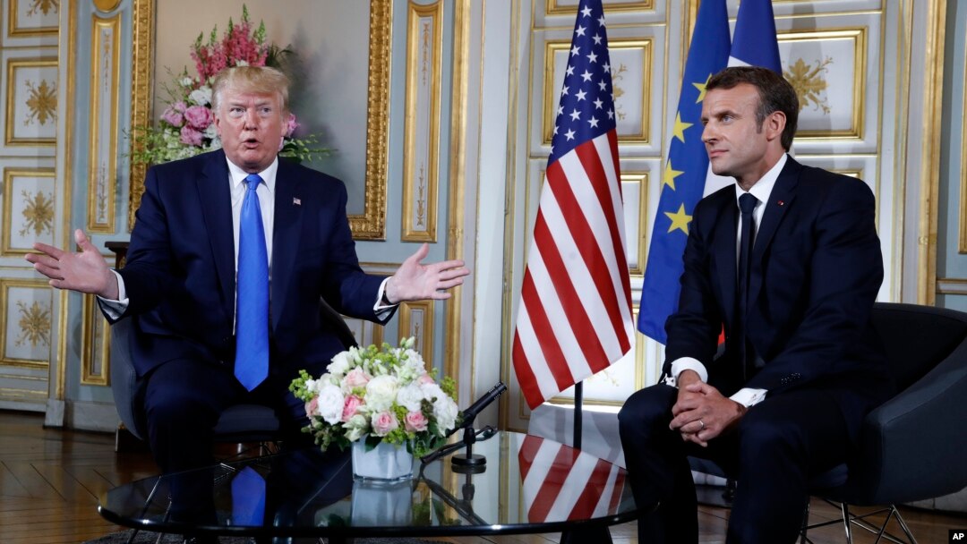 El presidente Donald Trump, izquierda, también habló con su homólogo francés sobre el futuro del Brexit y señaló que "en las próximas semanas veremos qué pasa". 