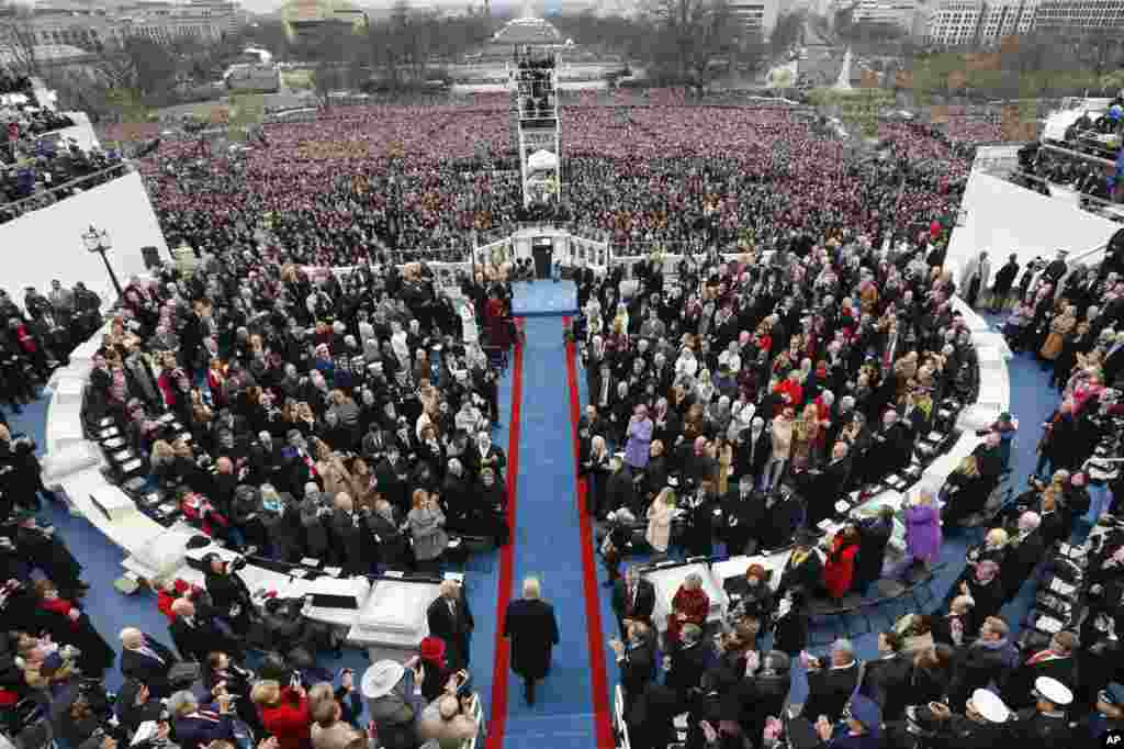 Bikin rantsar da sabon zababben shugaban Amurka Donald J. Trump, a farfajiyar Majalisa kasar dake birnin Washington DC, Janairu 20, 2017 