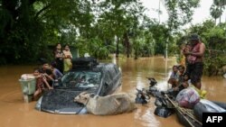 颱風「摩羯」在緬甸造成的洪水和山體滑坡，已造成至少74人死亡，軍政府罕見向外國尋求援助。(法新社：2024年9月14日)