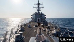 美國伯克級驅逐艦“麥克坎貝爾”號(USS McCampbell) 2020年5月13日行經台灣海峽(圖片來源：美國太平洋艦隊臉書)