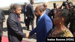 João Lourenço recebido pelo governador de Malanje Norberto dos Santos